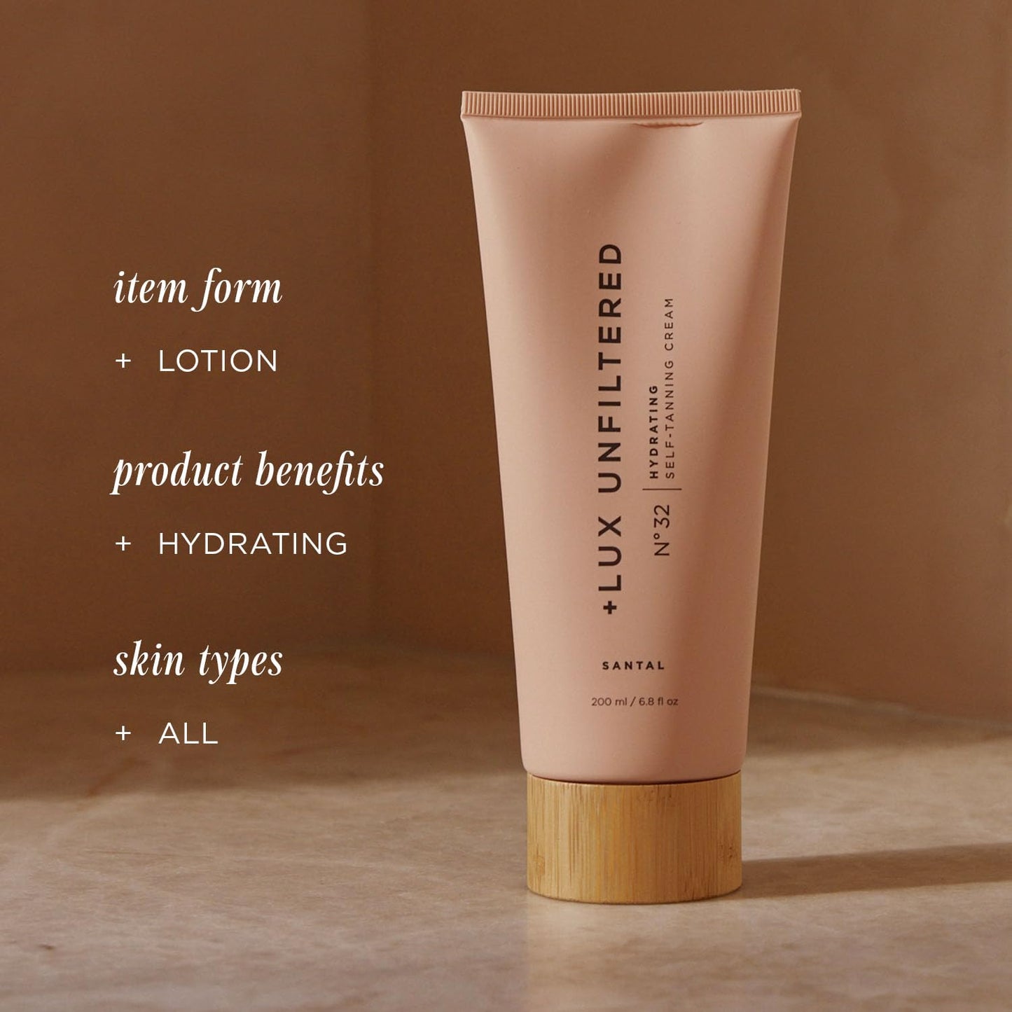 + Lux Unfiltered N°32 Hydrating Self Tanning Cream